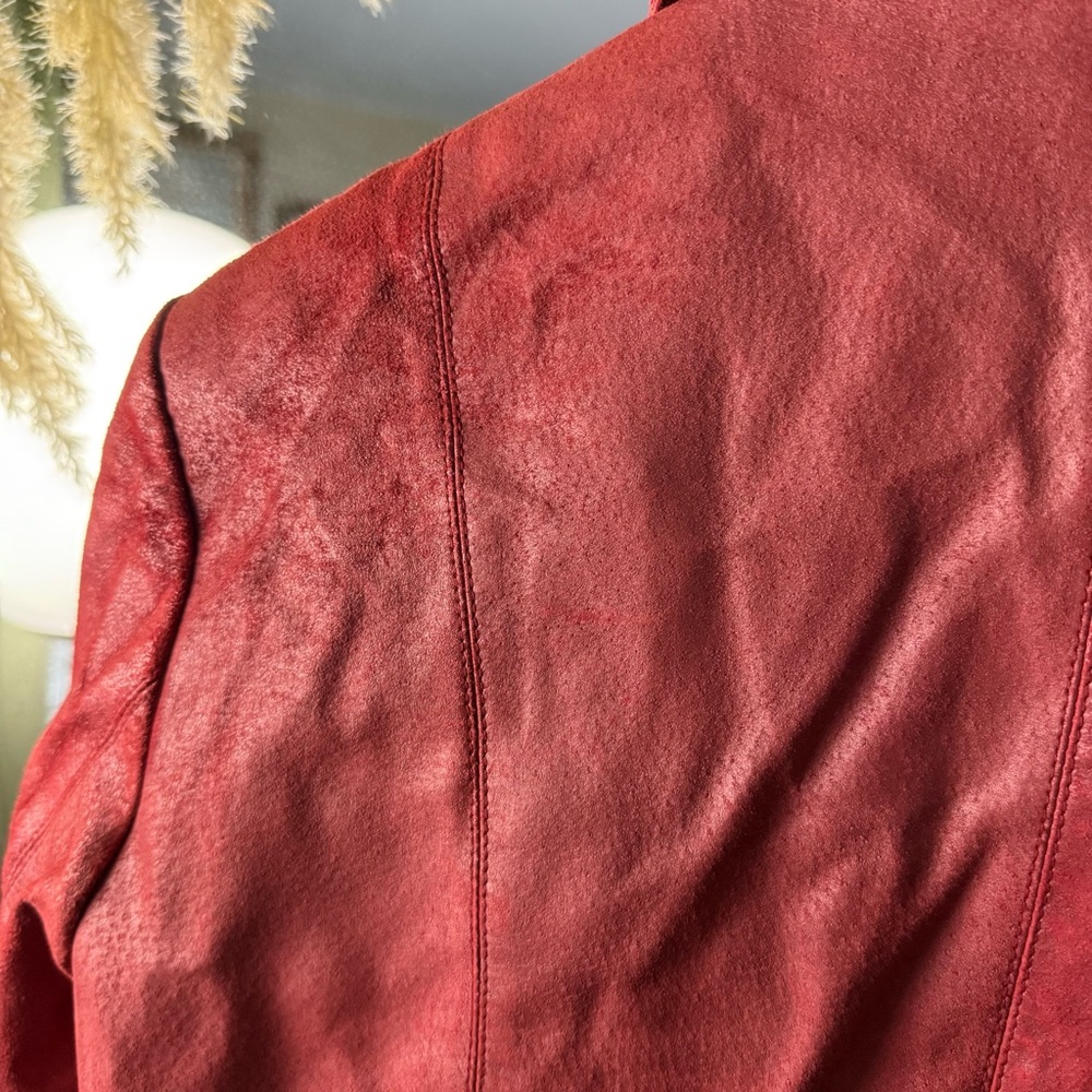 Adler Collection Women’s Red Genuine Leather Zipper Jacket Classic Stylish - Picture 6 of 12